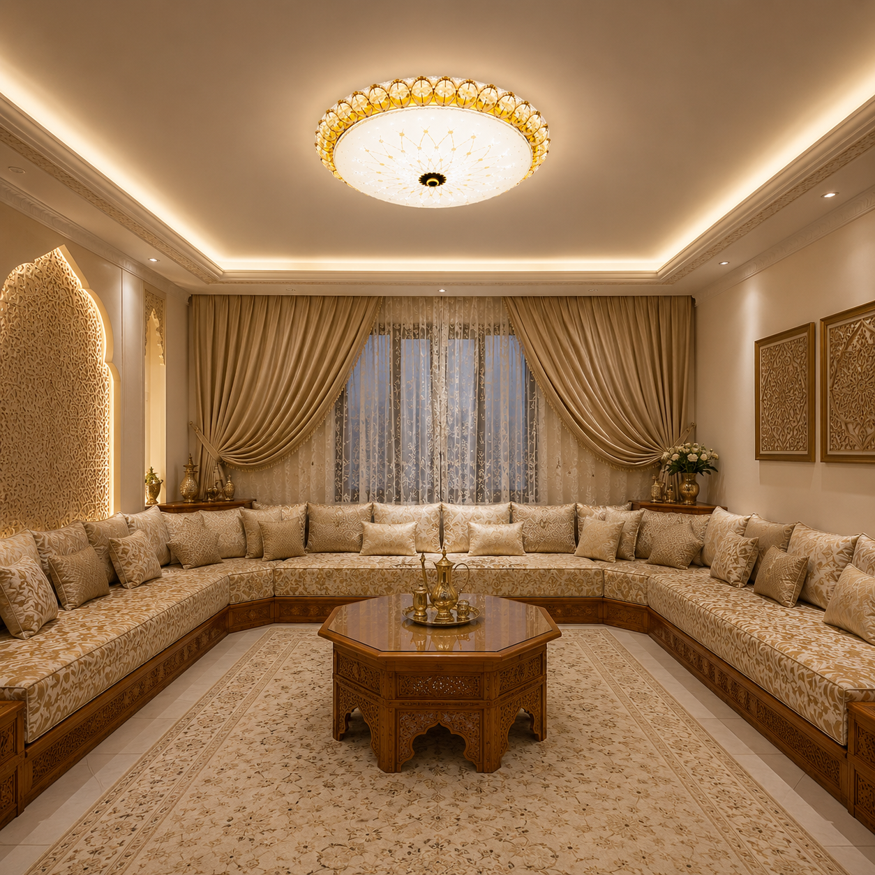 طقم بلافونيين LED بالكريستال – 40 سم و30 سم