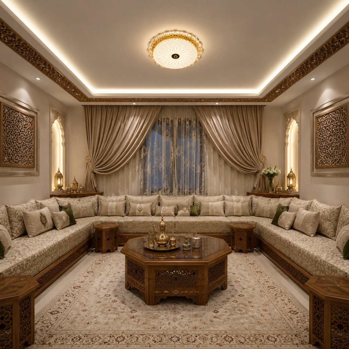 طقم بلافونيين LED بالكريستال – 40 سم و30 سم