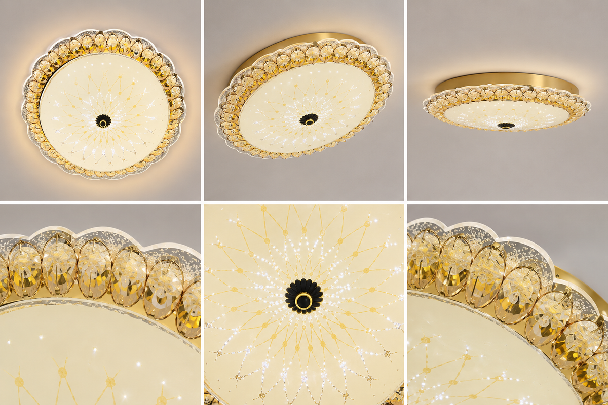 طقم بلافونيين LED بالكريستال – 40 سم و30 سم
