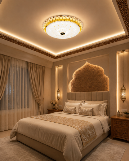 طقم بلافونيين LED بالكريستال – 40 سم و30 سم
