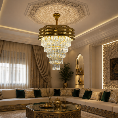 ثريا النجمة داخل صالون مغربي عصري